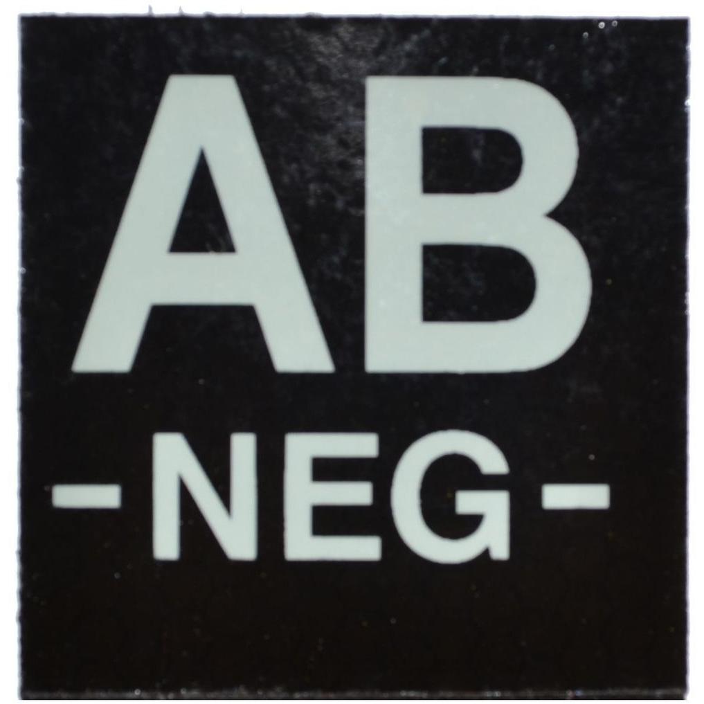 INFRA RED BLOOD TYPE PATCH NEG AB