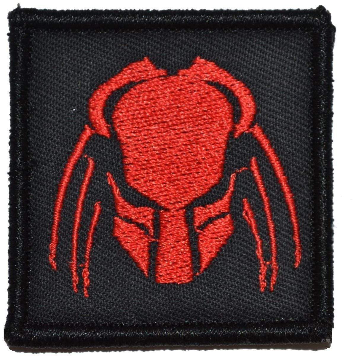 Tactical Gear Junkie Patches Black w/ Red Predator Head - 2x2 Patch