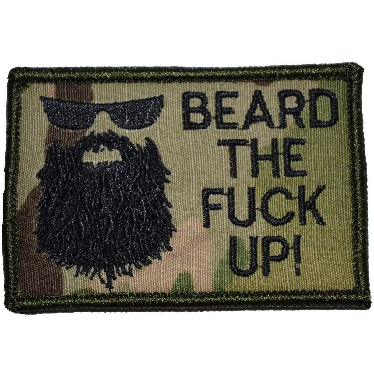 Tactical Gear Junkie Patches MultiCam Beard the Fuck Up - 2x3 Patch