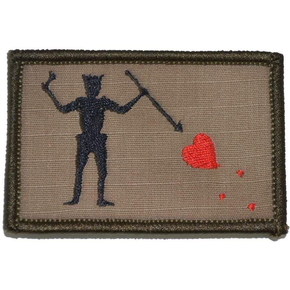 Tactical Gear Junkie Patches Coyote Brown w/ Black Edward Teach Blackbeard Pirate Flag  - 2x3 Patch