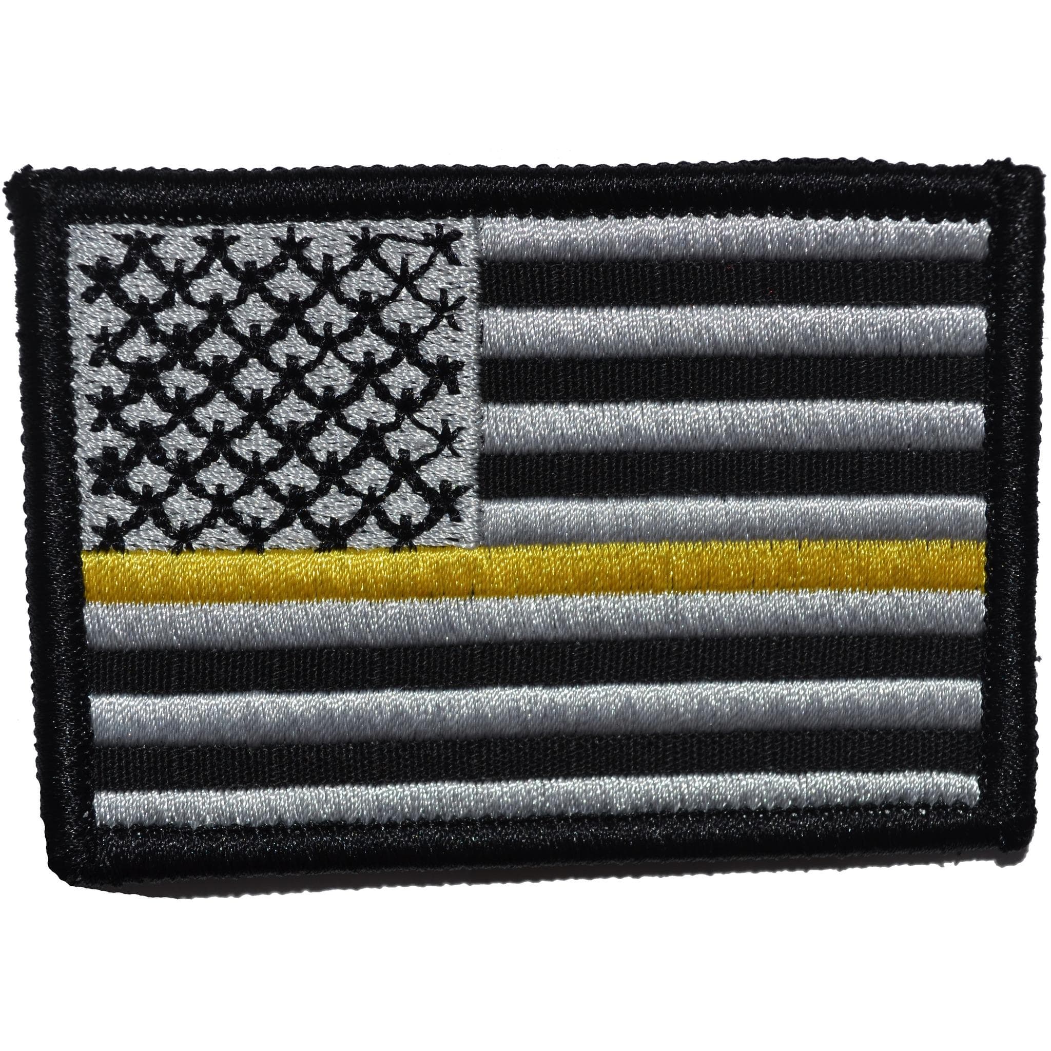 Tactical Gear Junkie Patches Black US Flag Thin Gold Line Public Safety Dispatchers - 2x3 Patch