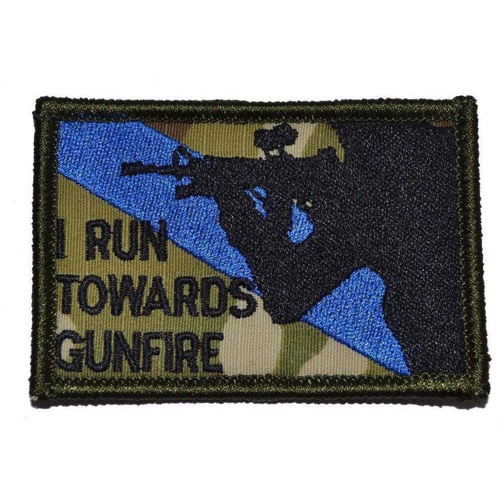 Tactical Gear Junkie Patches MultiCam I Run Towards Gunfire - 2x3 Patch