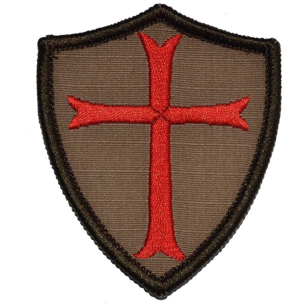Tactical Gear Junkie Patches Coyote Brown Knights Templar - 2.5x3 Shield Patch
