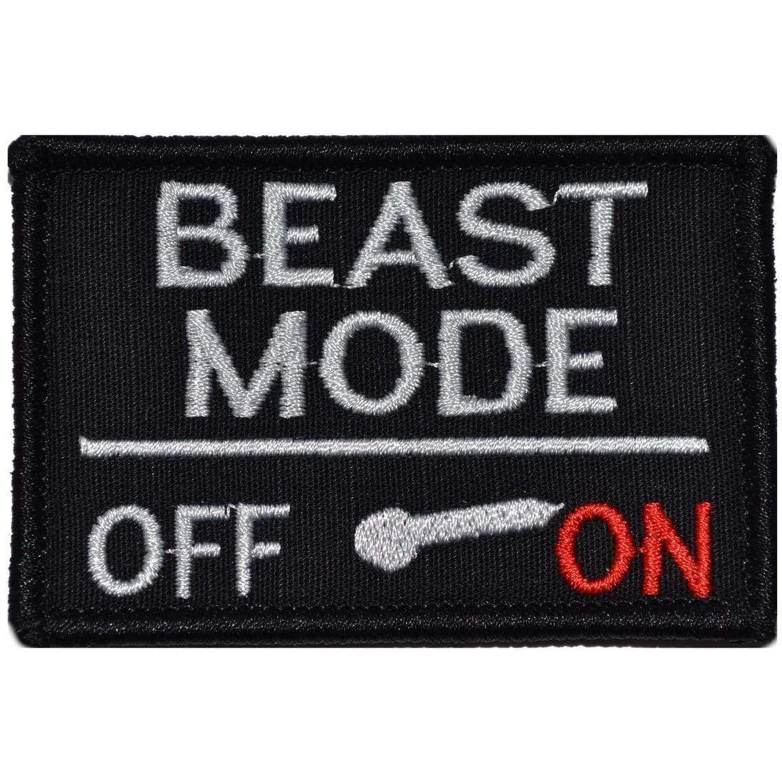 Tactical Gear Junkie Patches Black BEAST MODE Activated - 2x3 Patch