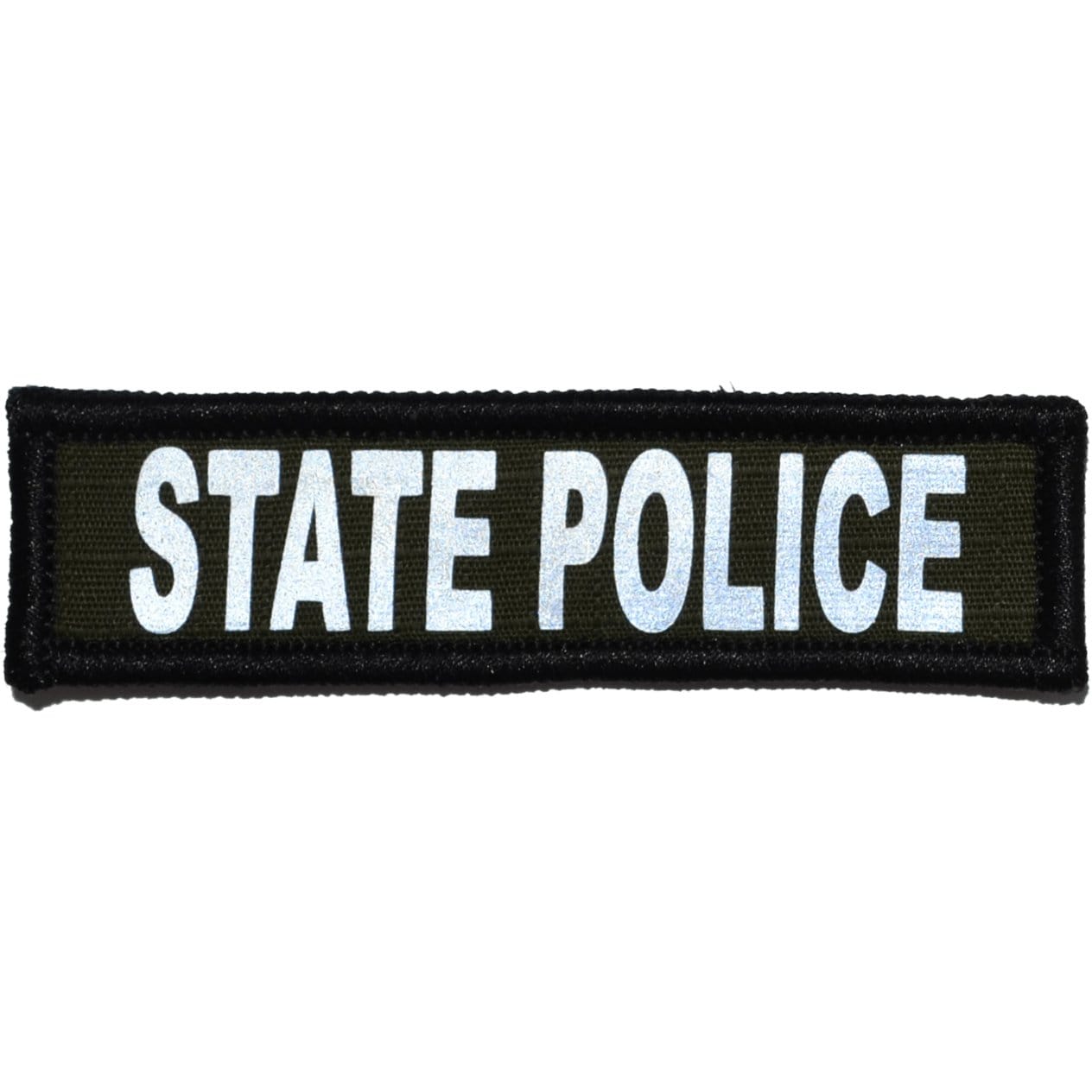 Tactical Gear Junkie Patches Olive Drab State Police Reflective - 1x3.75 Patch