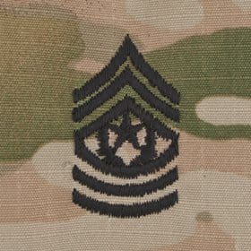 Tactical Gear Junkie Rank CSM Army Rank - SEW ON -  3-Color OCP