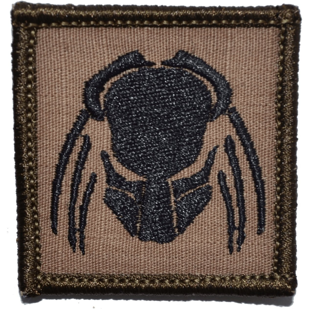 Tactical Gear Junkie Patches Coyote Brown w/ Black Predator Head - 2x2 Patch