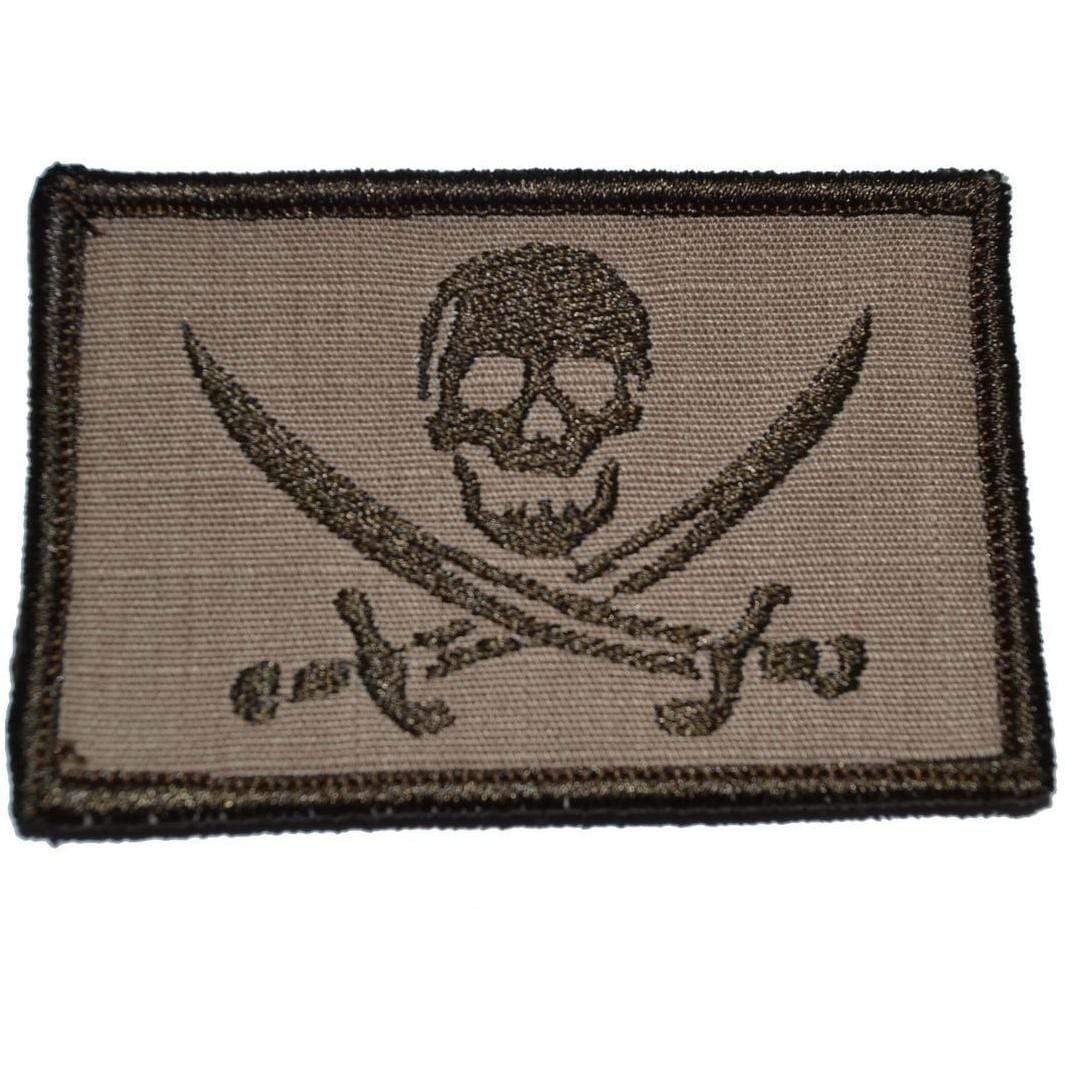 Tactical Gear Junkie Patches Coyote Brown Pirate Jolly Roger - 2x3 Patch