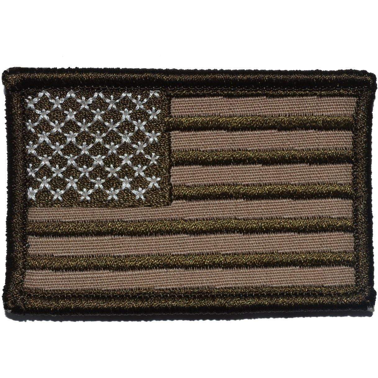 Tactical Gear Junkie Patches Left Face (Forward) Coyote Brown US Flag - 2x3 Patch