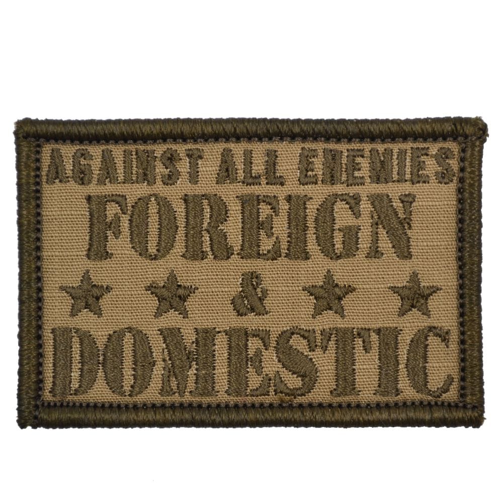 Tactical Gear Junkie Patches Coyote Brown Against All Enemies - Version 2.0