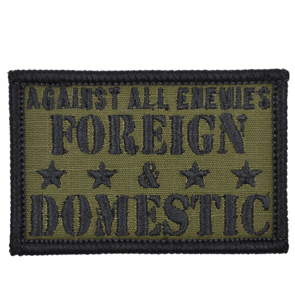 Tactical Gear Junkie Patches Olive Drab Against All Enemies - Version 2.0