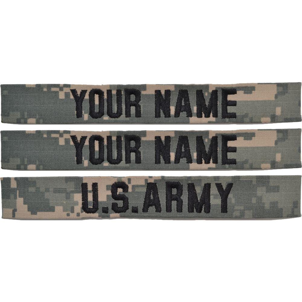 Tactical Gear Junkie Name Tapes 3 Piece Custom Name Tape Set - SEW ON - ACU