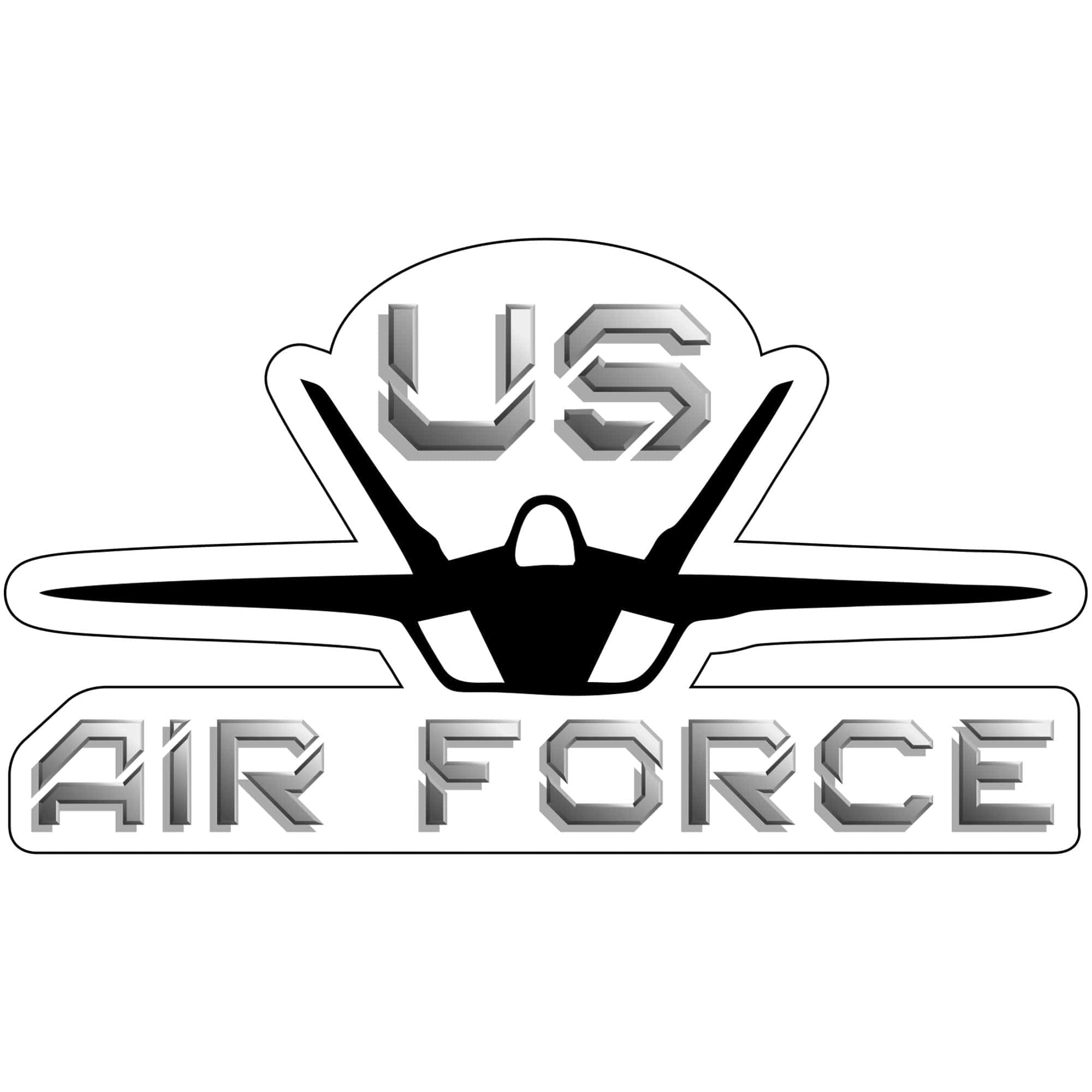 Tactical Gear Junkie Stickers United States Air Force Fighter Jet - 6x3.5 inch Sticker