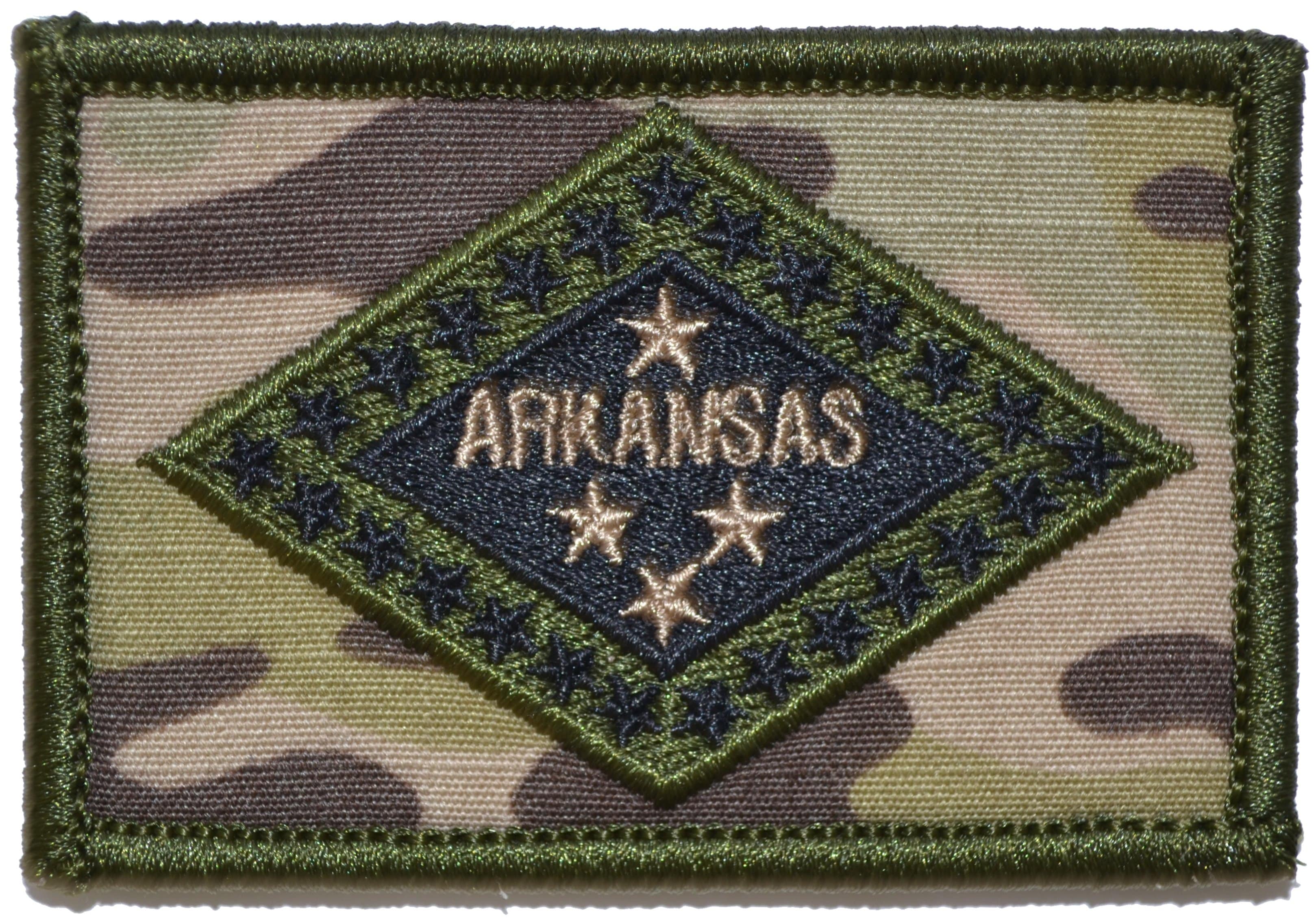 Tactical Gear Junkie Patches MultiCam Arkansas State Flag - 2x3 Patch