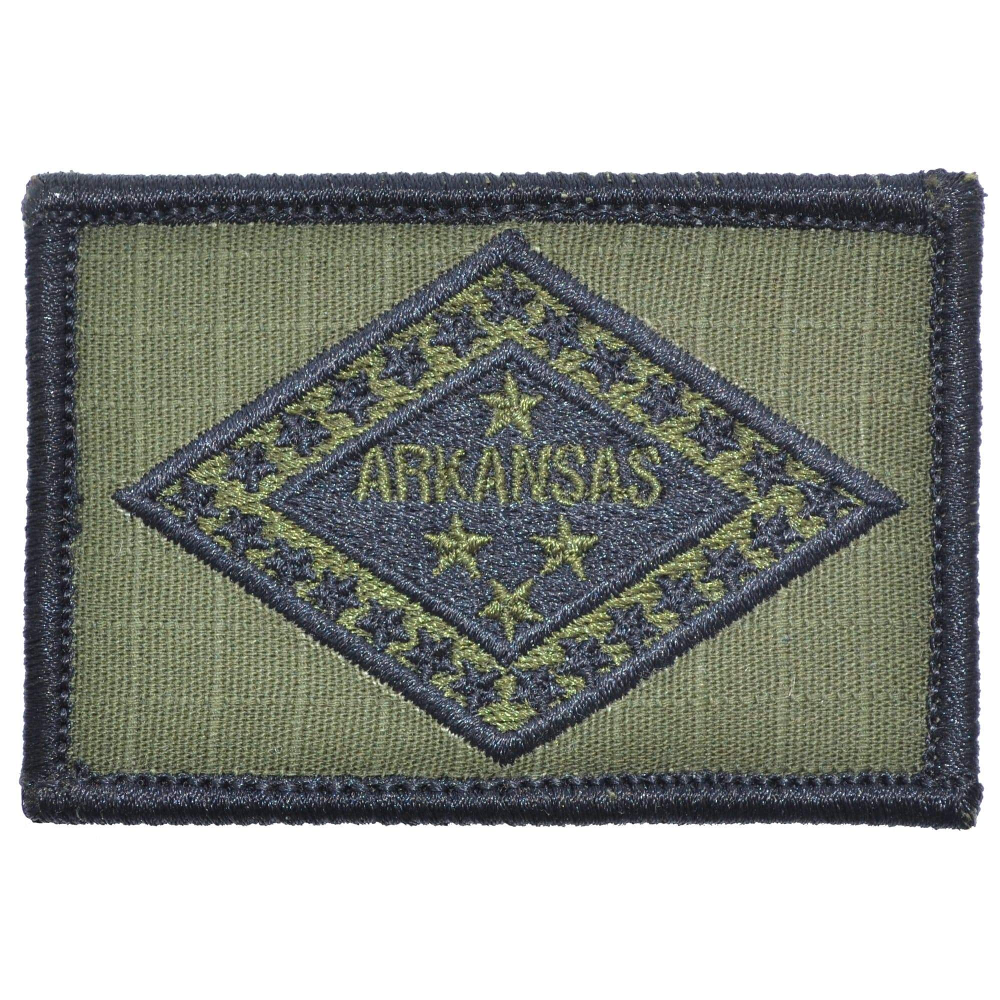 Tactical Gear Junkie Patches Olive Drab Arkansas State Flag - 2x3 Patch