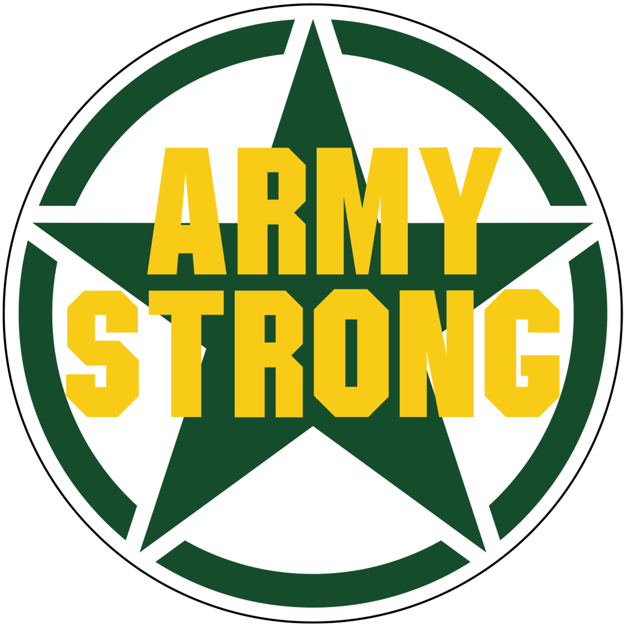 Tactical Gear Junkie Stickers United States "Army Strong" Star - 4 inch Sticker