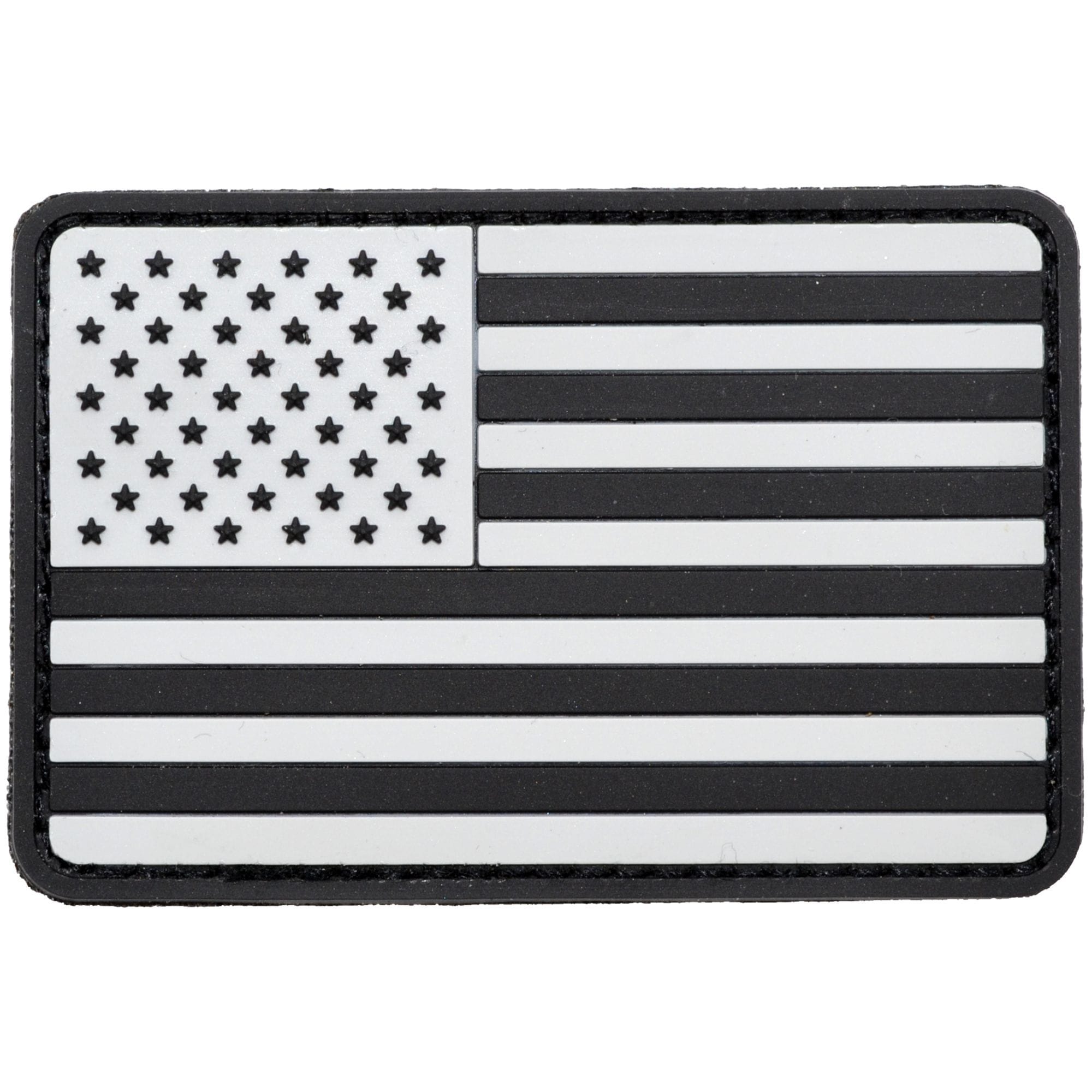 American Flag Patch - 3-1/2 x 2-1/8 Left Shoulder White Border