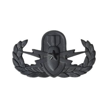 Tactical Gear Junkie Skill Badges Senior EOD Subdued Skill Badge - Pin-On- Black Metal