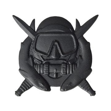 Tactical Gear Junkie Skill Badges Spec Ops Diver Subdued Skill Badge - Pin-On- Black Metal