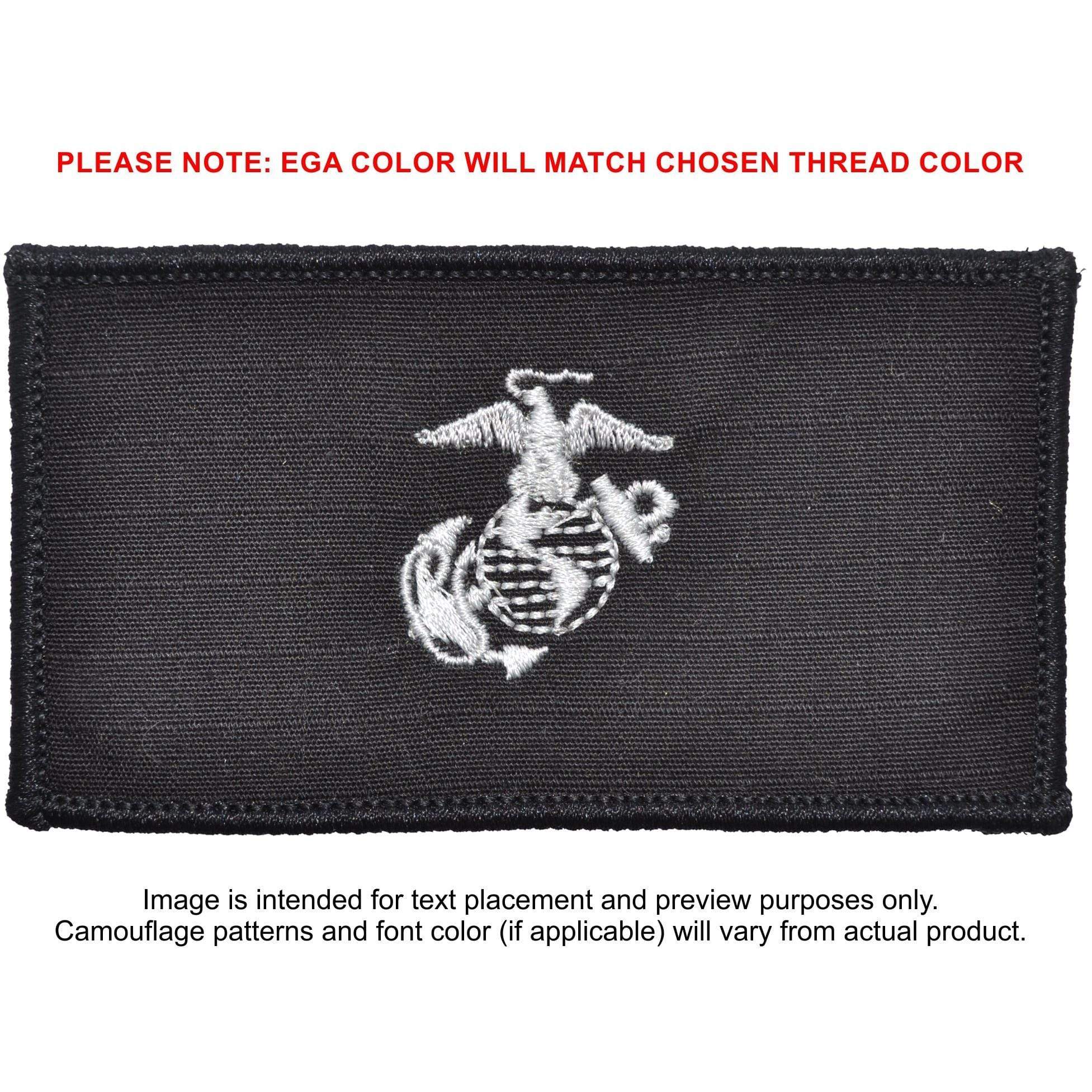 Tactical Gear Junkie Patches Black USMC Plate Carrier Flak Patch - Eagle Globe and Anchor Graphic (Open Globe)