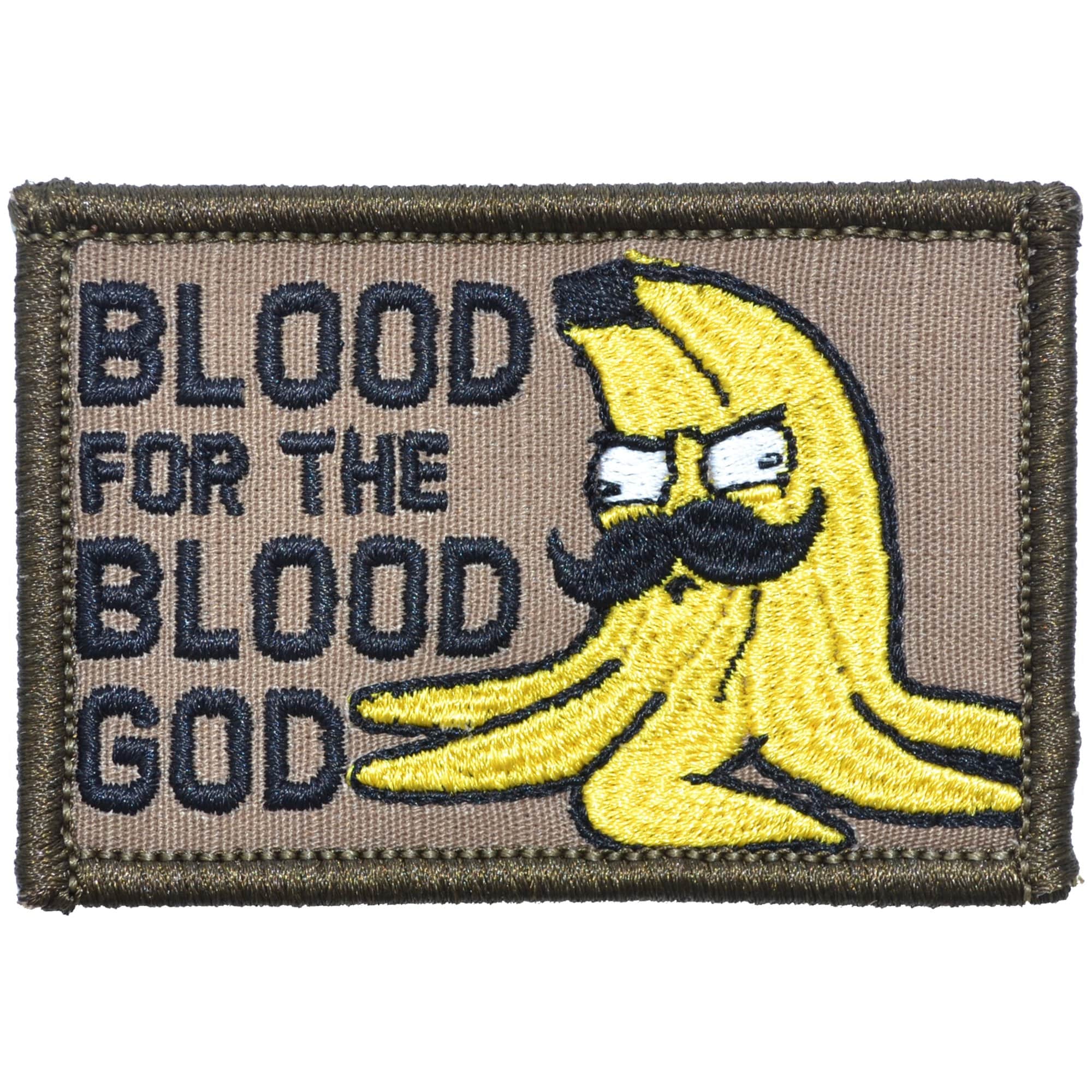 Tactical Gear Junkie Patches Coyote Brown Sketch's World © Blood For The Blood God - 2x3 Patch
