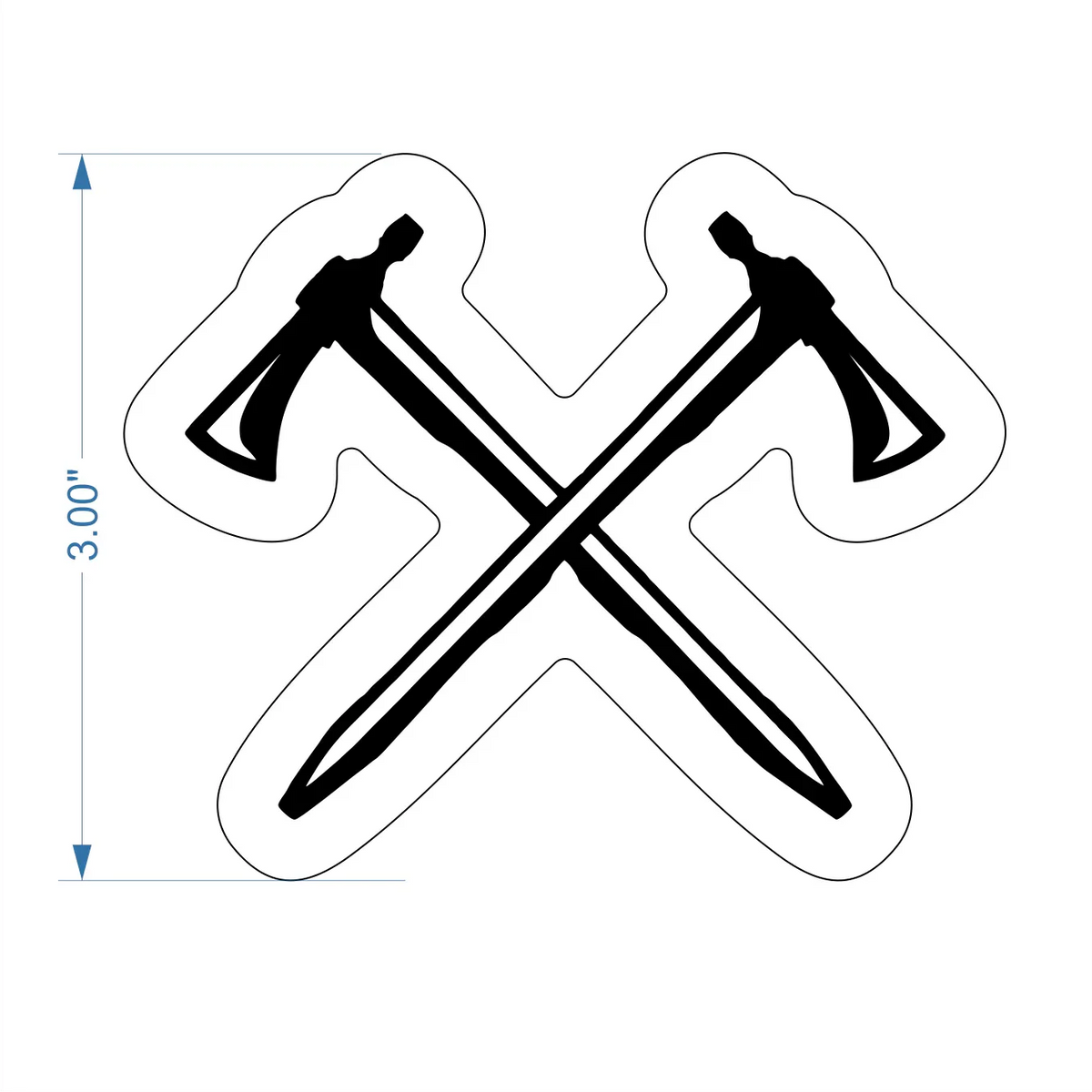 Pipehawks Vector Civil Affairs - Pipehawks - 3 inch Sticker