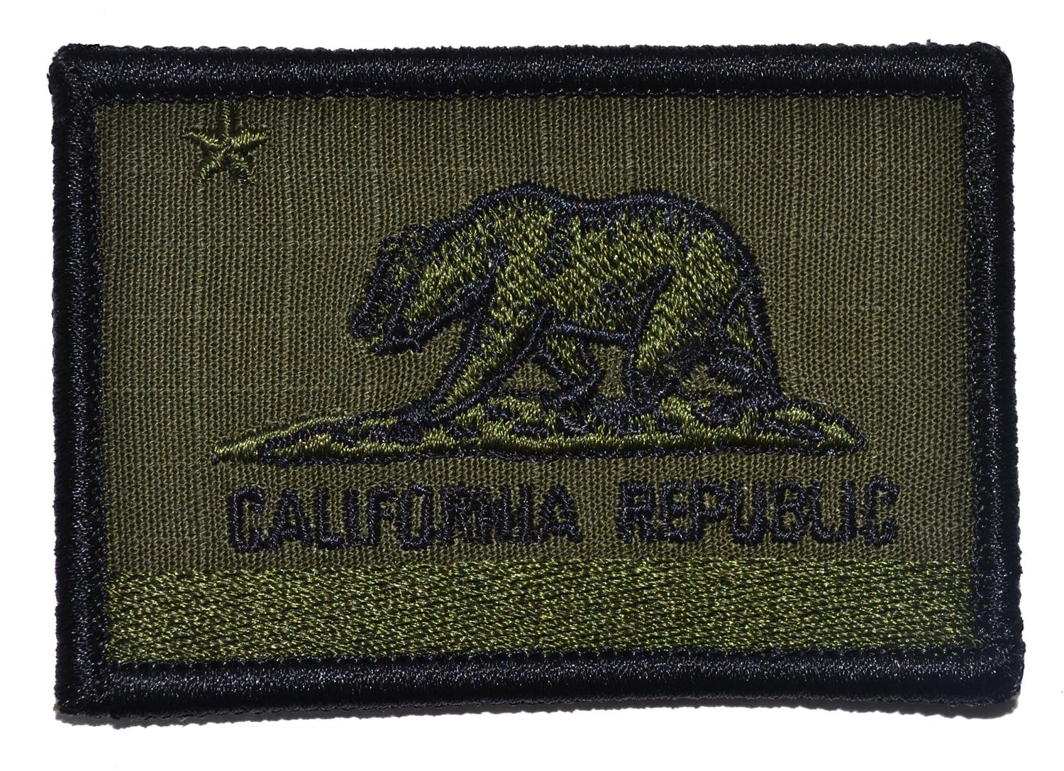 Tactical Gear Junkie Patches Olive Drab California Republic State Flag - 2x3 Patch