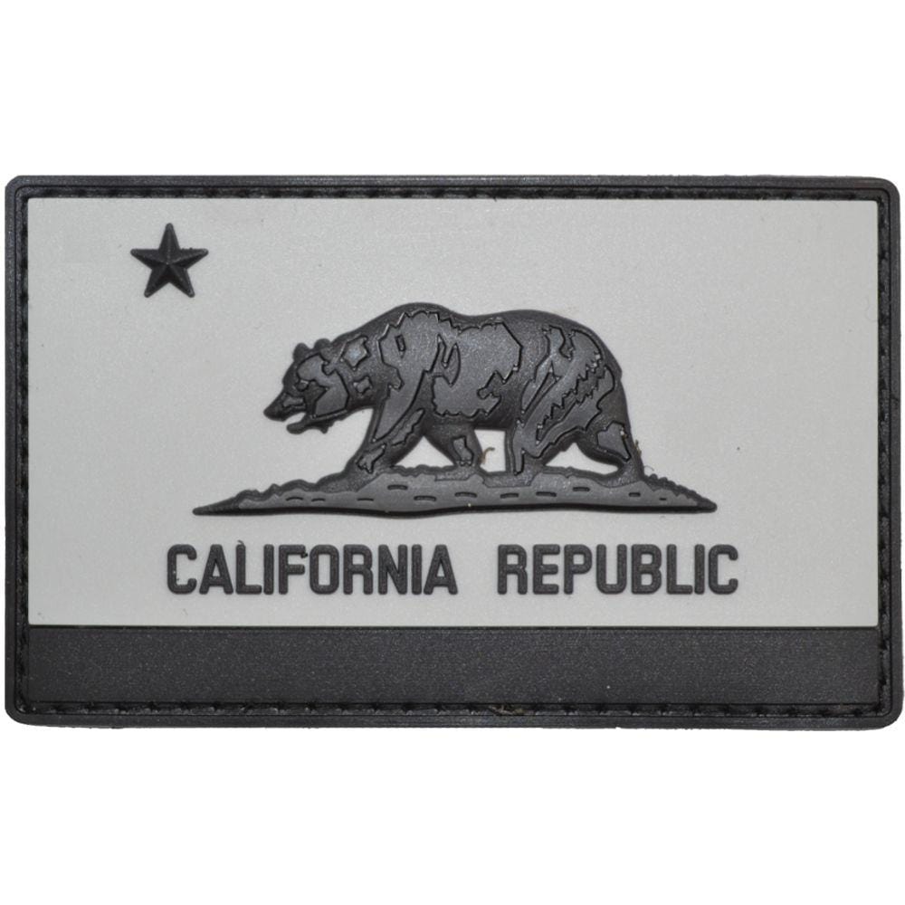 Tactical Gear Junkie Patches California Republic State Flag - 2x3 PVC Patch - Black Subdued