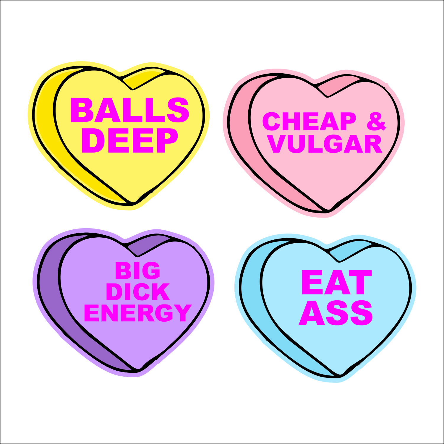 Tactical Gear Junkie Stickers Conversation Heart Sticker Sheet