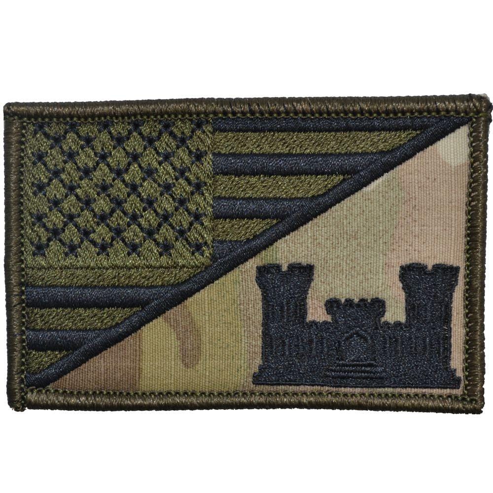 Tactical Gear Junkie Patches MultiCam Army Engineer Castle USA Flag - 2.25x3.5 Patch