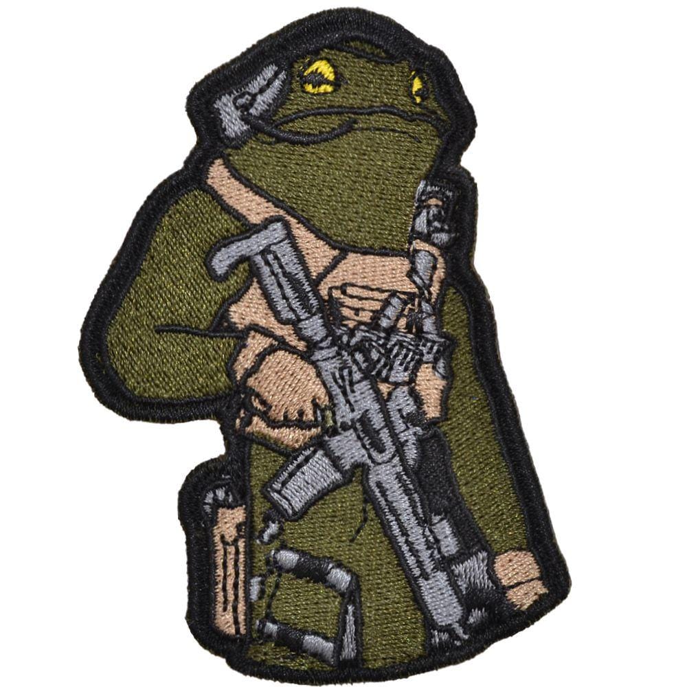 Tactical Gear Junkie Patches OD Frog w/ Coyote Brown Gear Tactical Frog - 3.25 inch Patch