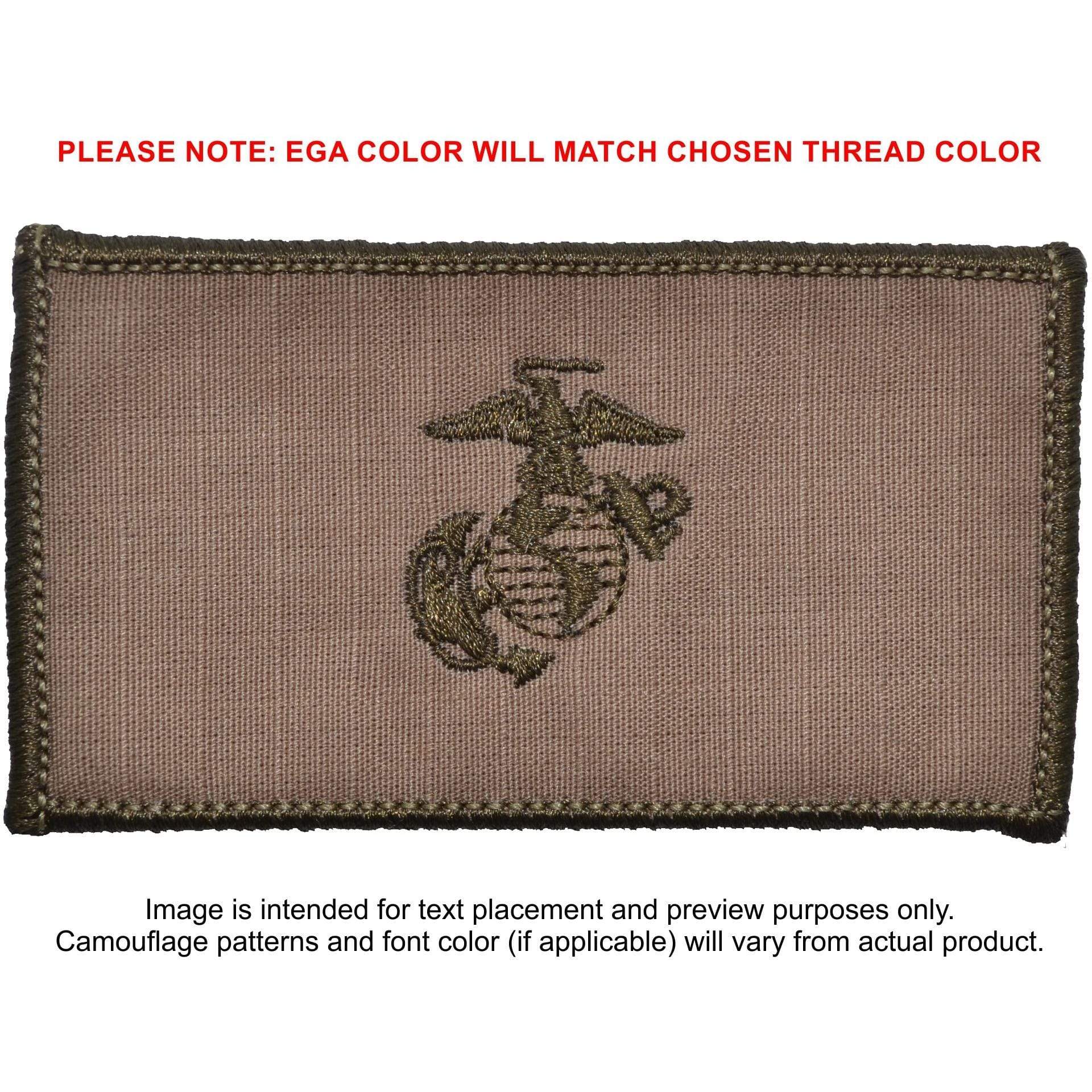 USMC Plate Carrier Flak Patch - Eagle Globe and Anchor Graphic (OPEN Globe) Coyote Brown | Tactical Gear Junkie