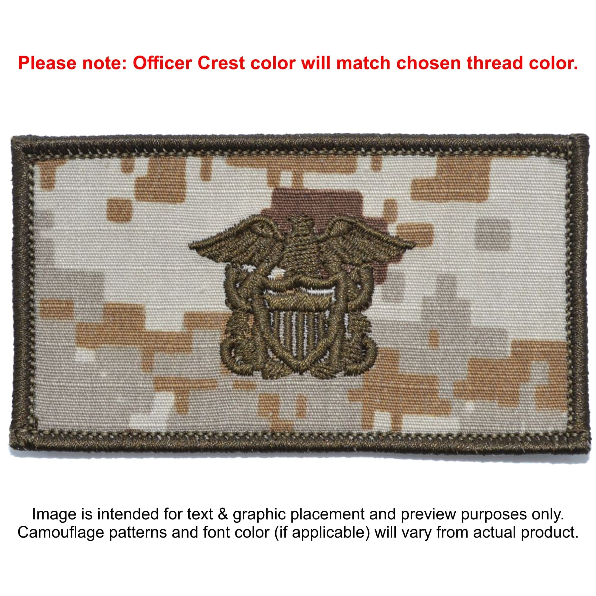 Tactical Gear Junkie Patches MARPAT Desert Custom US Navy Officer Combat Chest Plate Carrier Patch