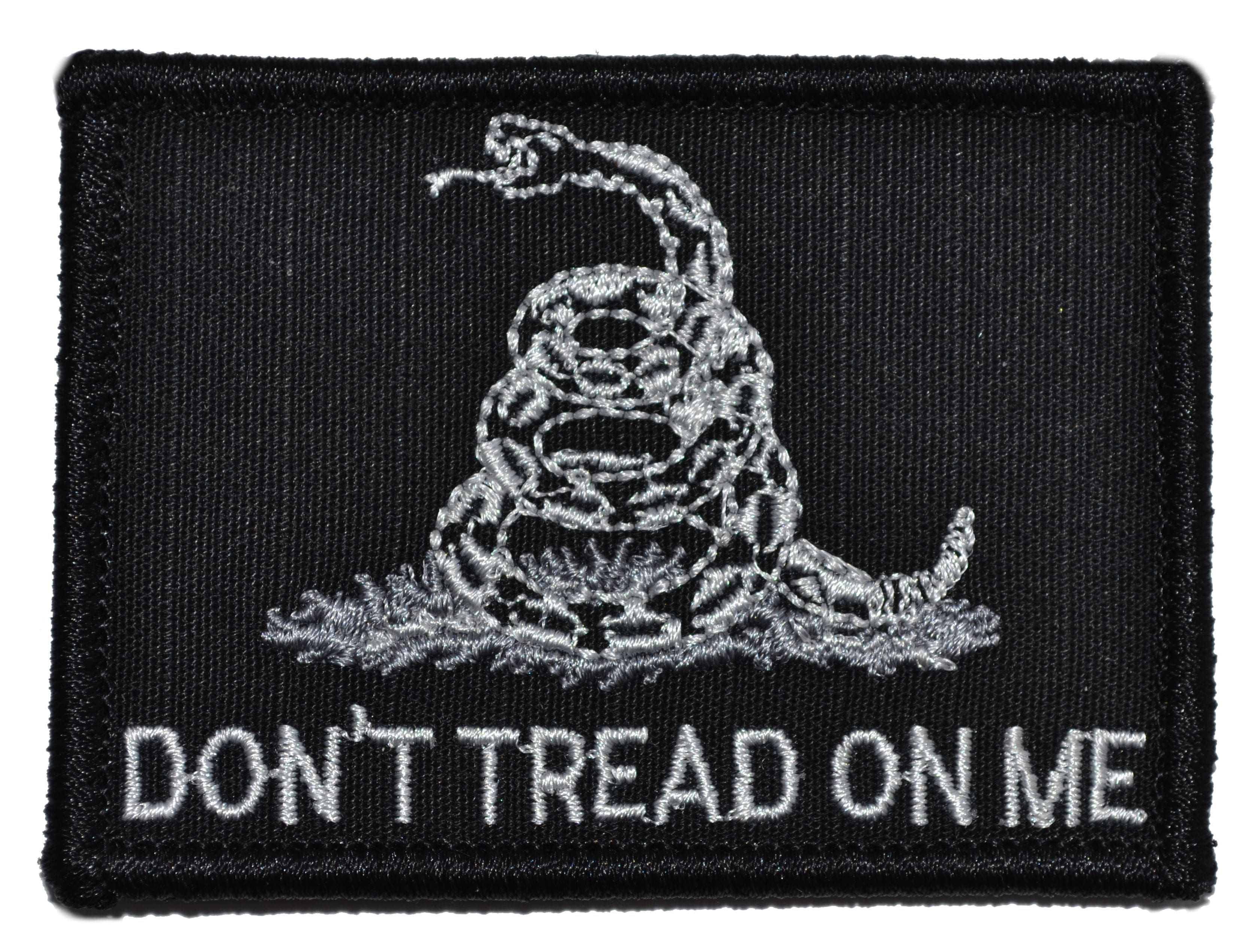 Tactical Gear Junkie Patches Black Don't Tread on Me Gadsden Snake - 2x3 Patch