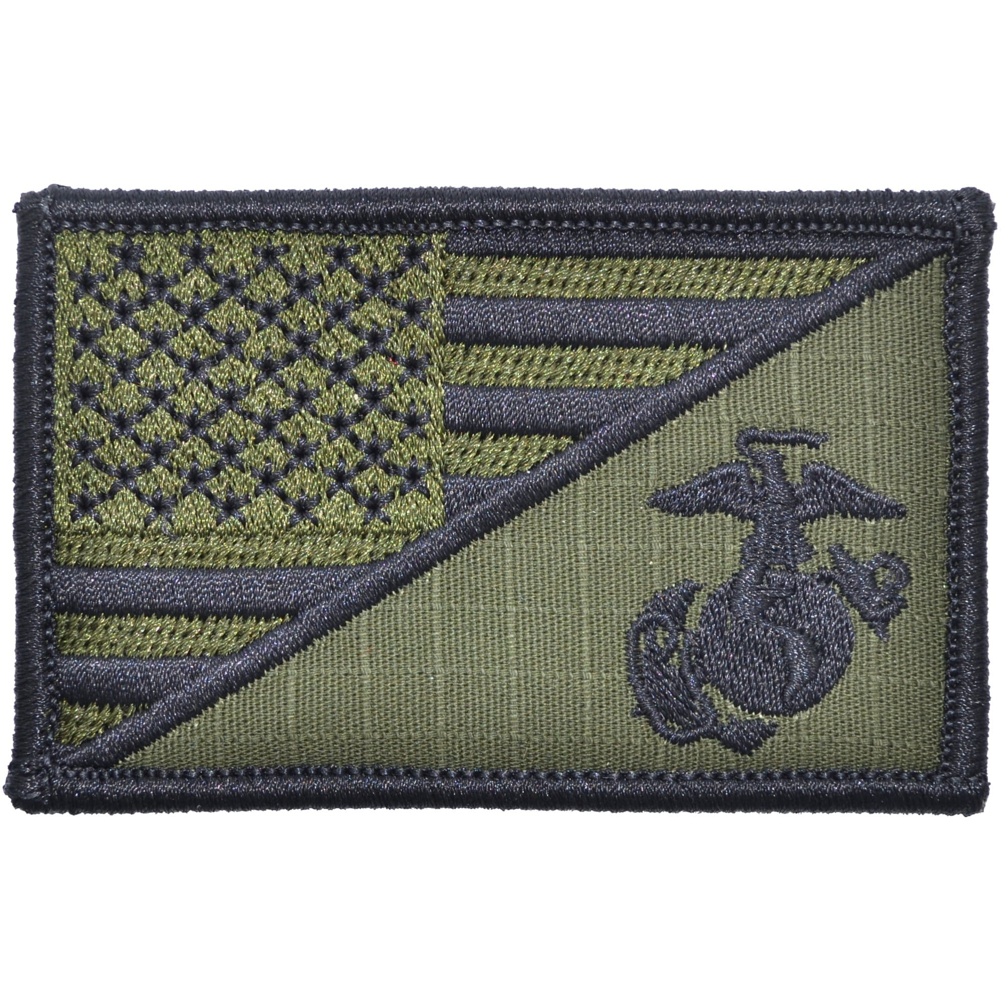 Tactical Gear Junkie Patches Olive Drab USMC EGA USA Flag - 2.25x3.5 Patch