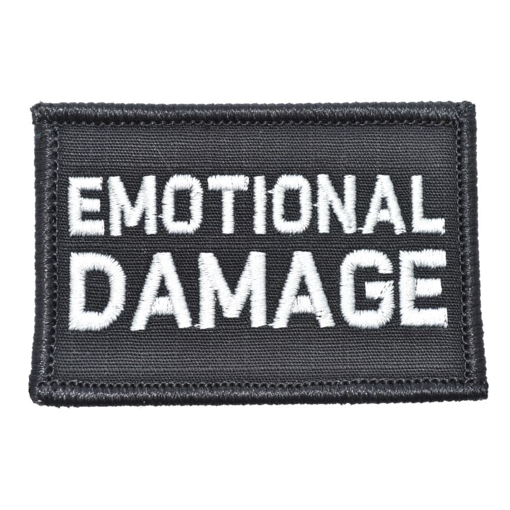 Tactical Gear Junkie Patches Black Emotional Damage - 2x3 Patch