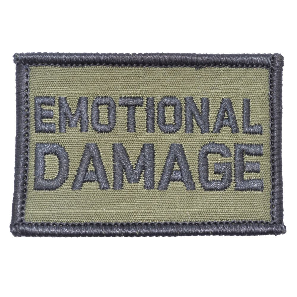 Tactical Gear Junkie Patches Olive Drab Emotional Damage - 2x3 Patch