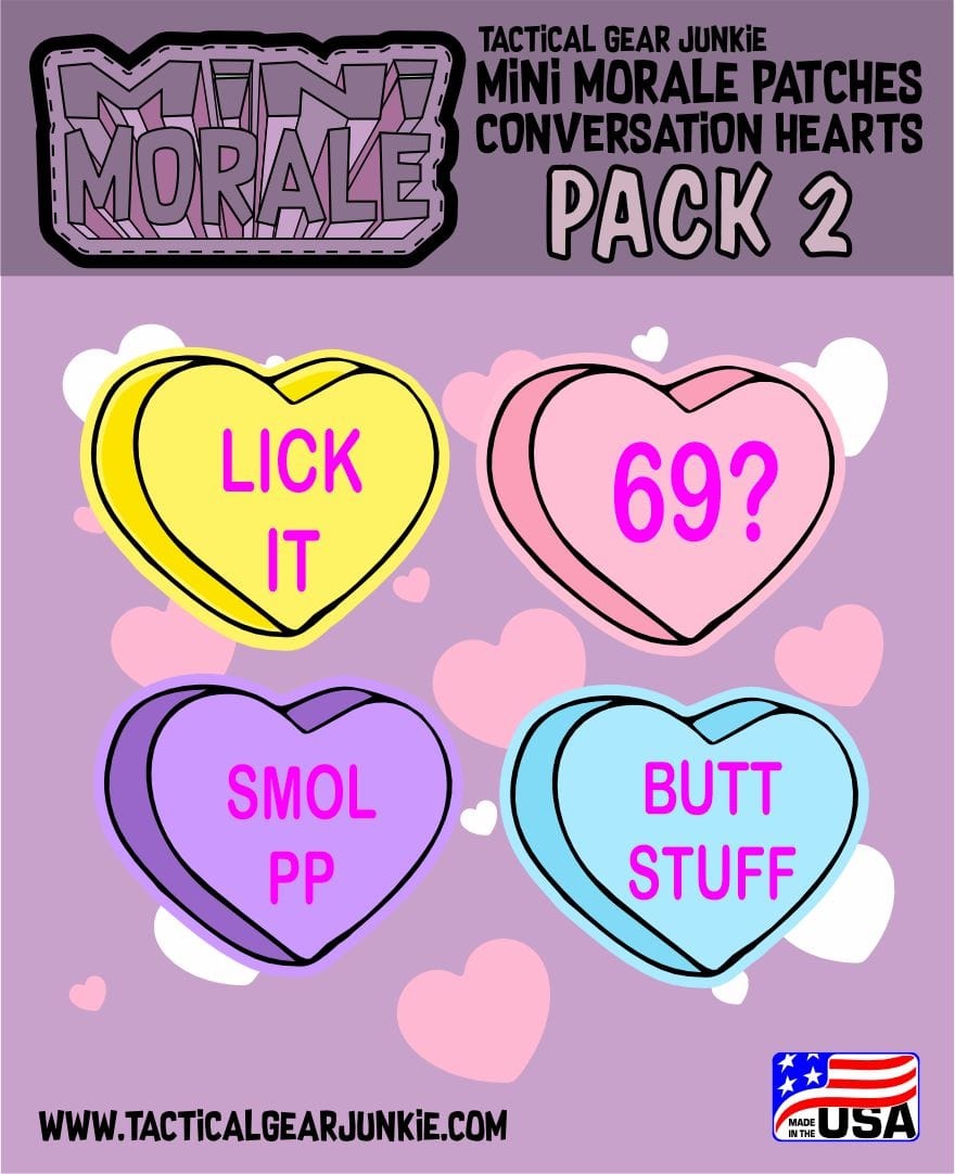 Tactical Gear Junkie Patches Mini Morale - Conversation Hearts Patch Pack 2
