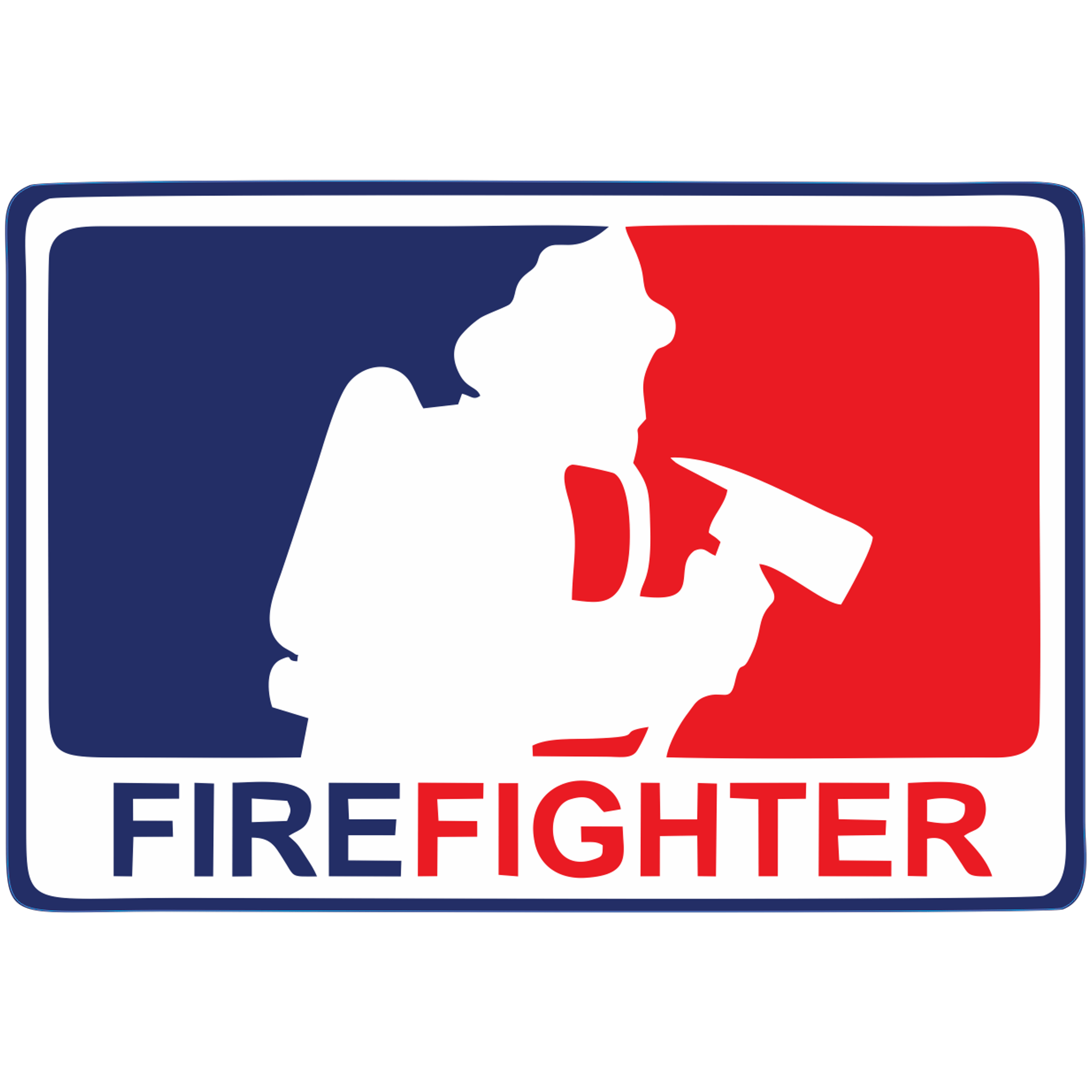 Tactical Gear Junkie Stickers Firefighter MLB-Style (Design 1) - 4x2.75 inch Sticker