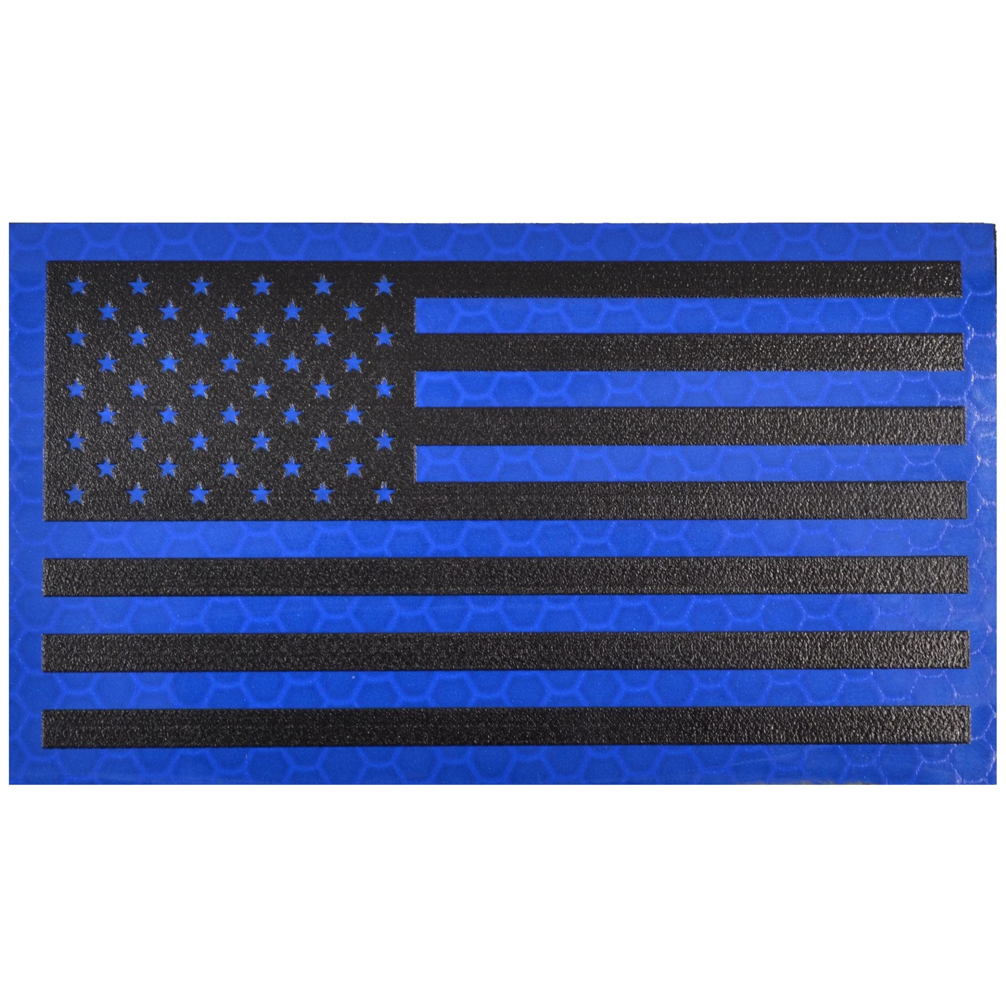 Tactical Gear Junkie Patches Forward Reflective Printed Blue/Black USA Flag - 2x3.5 Patch