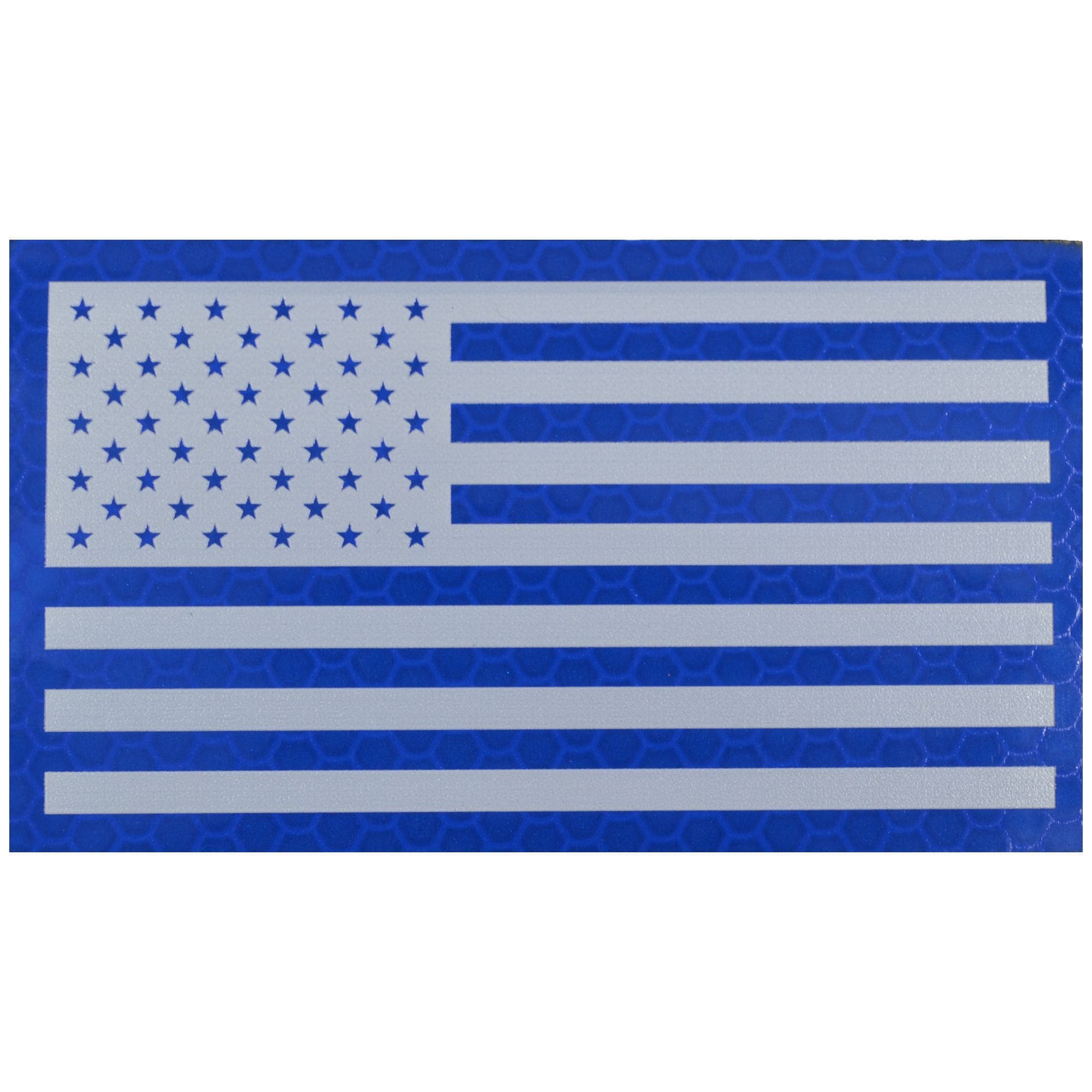 Tactical Gear Junkie Patches Forward Reflective Printed Blue/White USA Flag - 2x3.5 Patch