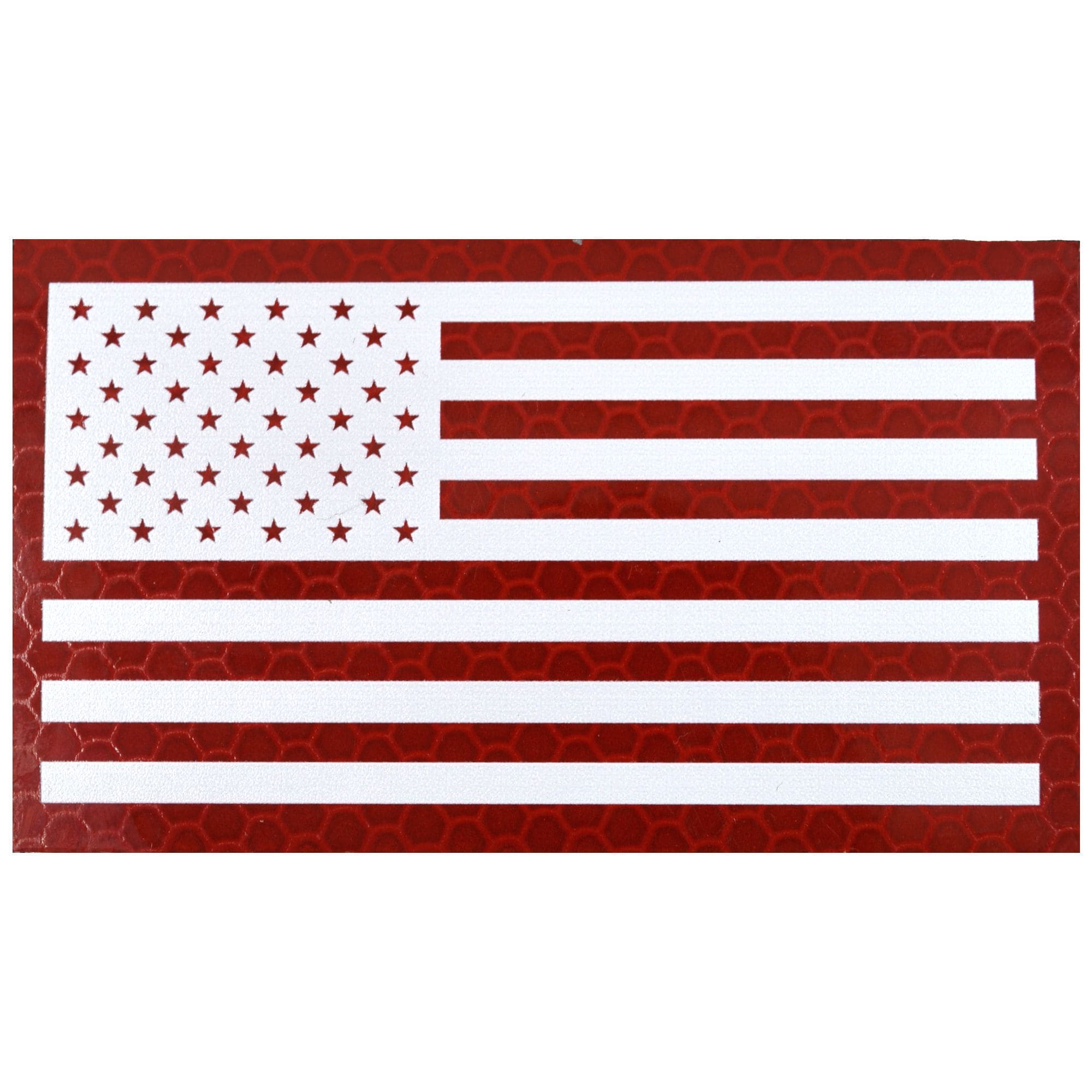Tactical Gear Junkie Patches Forward Reflective Printed Red/White USA Flag - 2x3.5 Patch