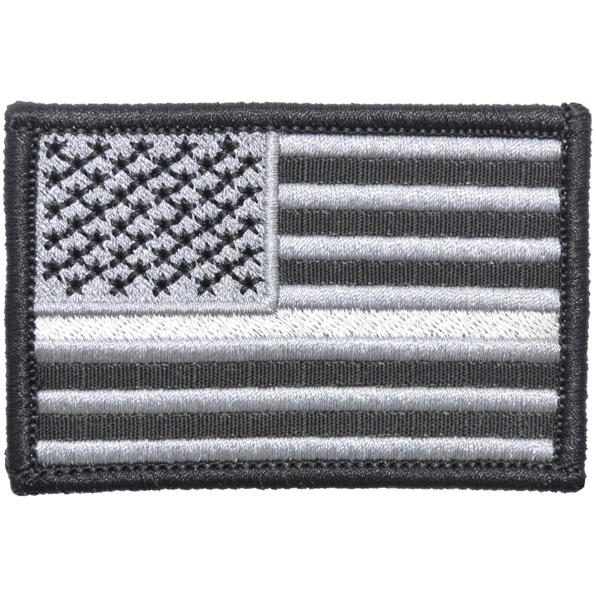 Tactical Gear Junkie Patches Black Thin Silver Line Corrections USA Flag - 2x3 Patch