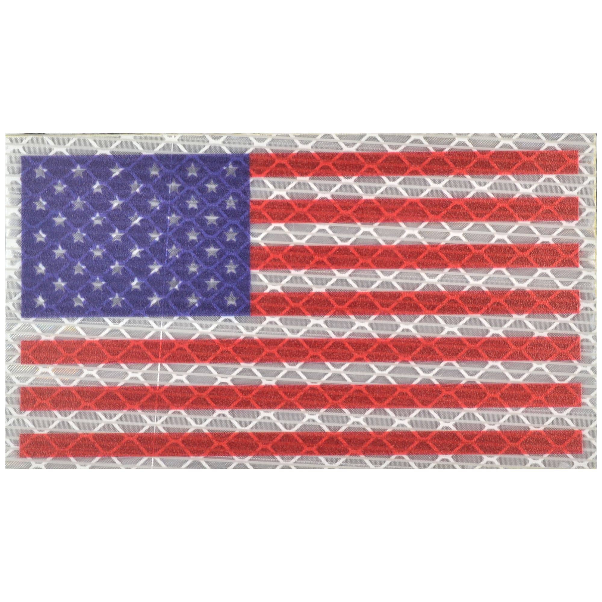 Tactical Gear Junkie Patches Forward Reflective Printed Full Color US Flag - 2x3.5 Patch
