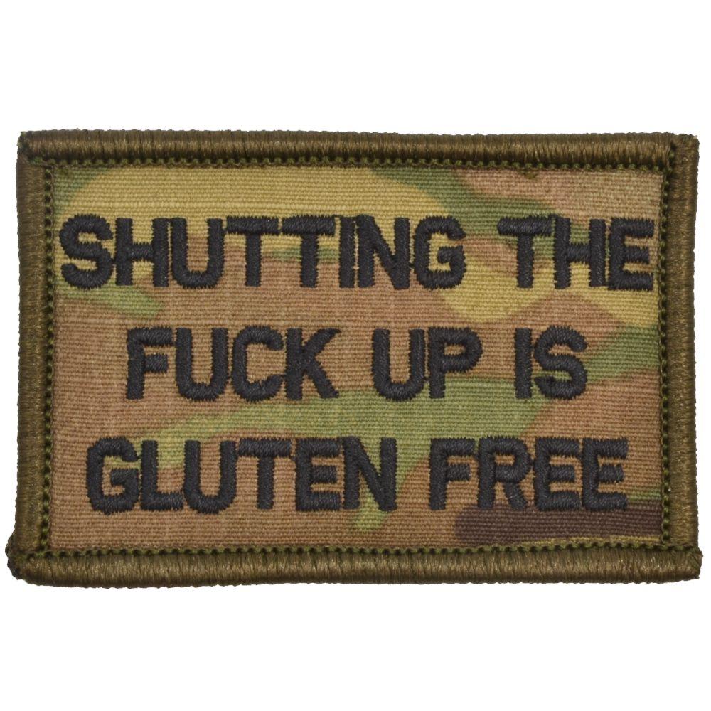 Tactical Gear Junkie Patches MultiCam Shutting The Fuck Up Is Gluten Free - 2x3 Patch