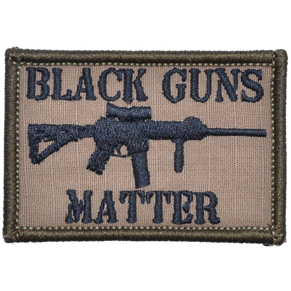 Tactical Gear Junkie Patches Coyote Brown w/ Black Black Guns Matter - 2x3 Patch