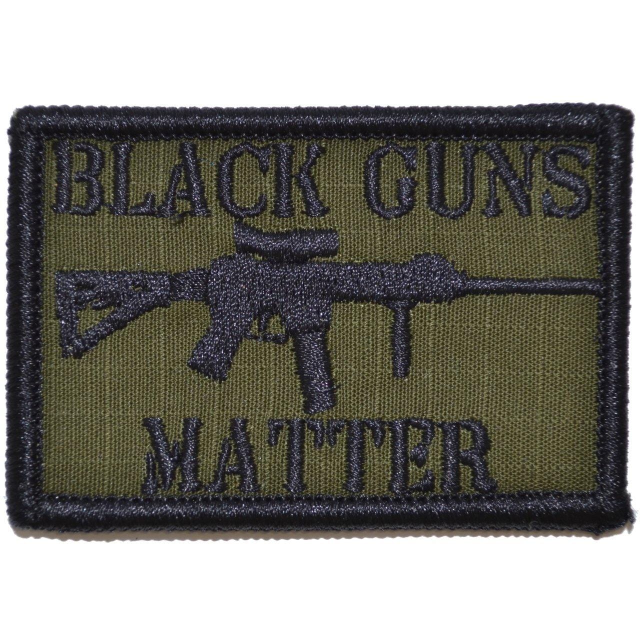 Tactical Gear Junkie Patches Olive Drab Black Guns Matter - 2x3 Patch