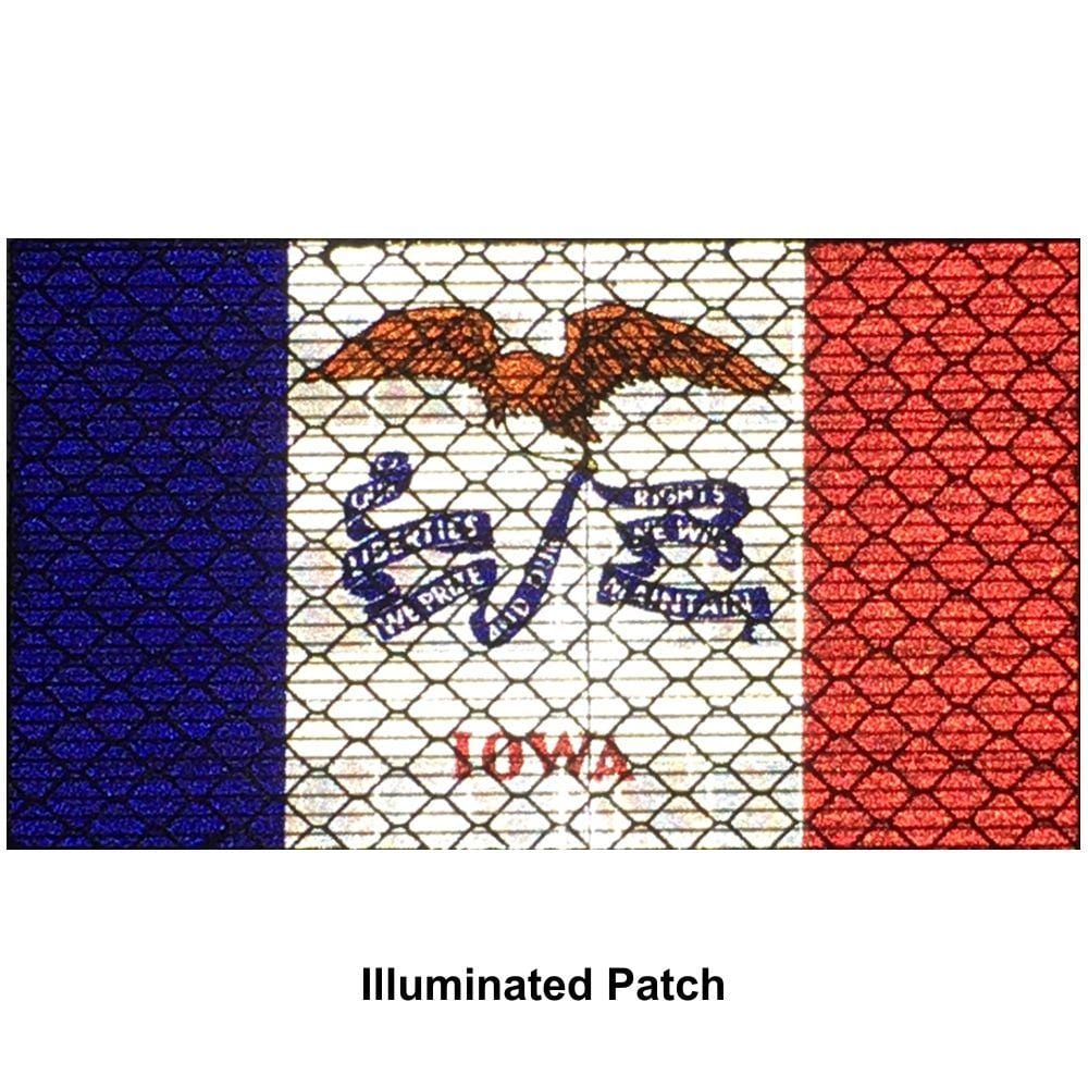 Tactical Gear Junkie Patches Reflective Iowa State Flag - 2x3.5 Patch