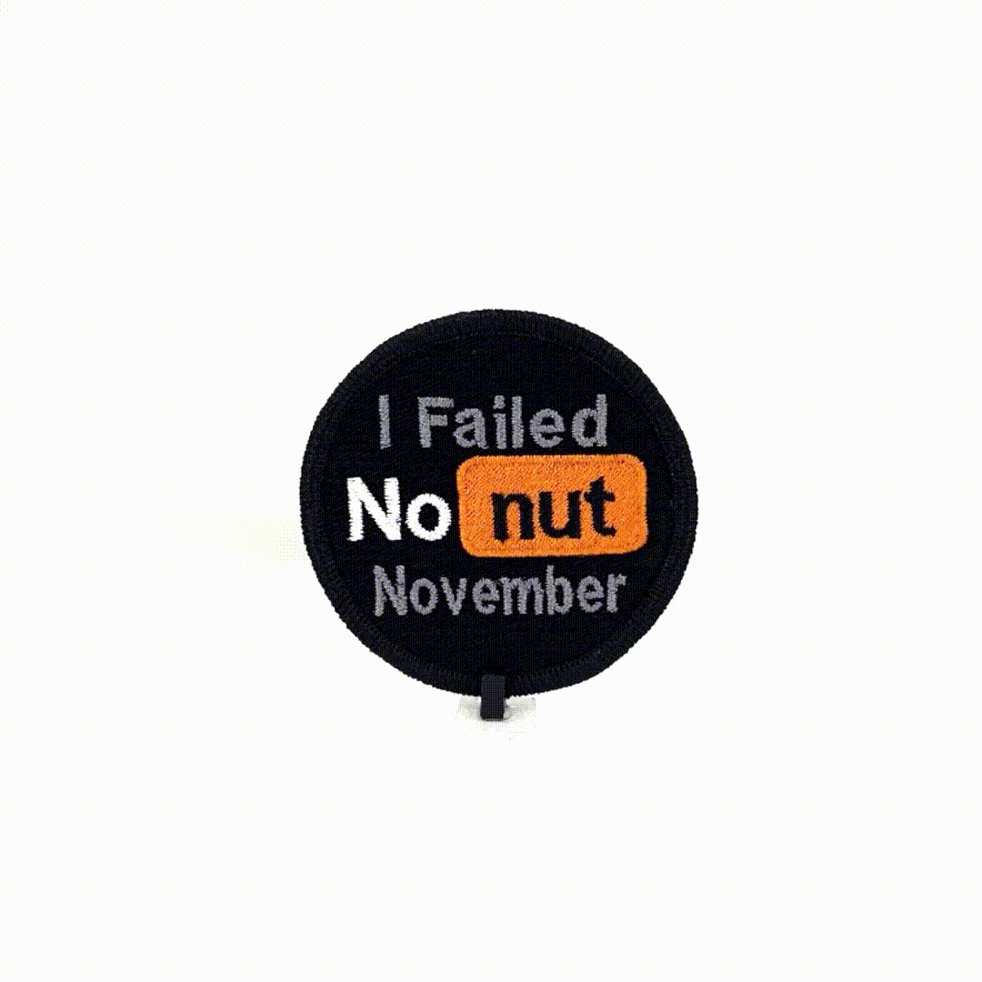 Tactical Gear Junkie Patches Black No Nut November - 3 inch round Patch