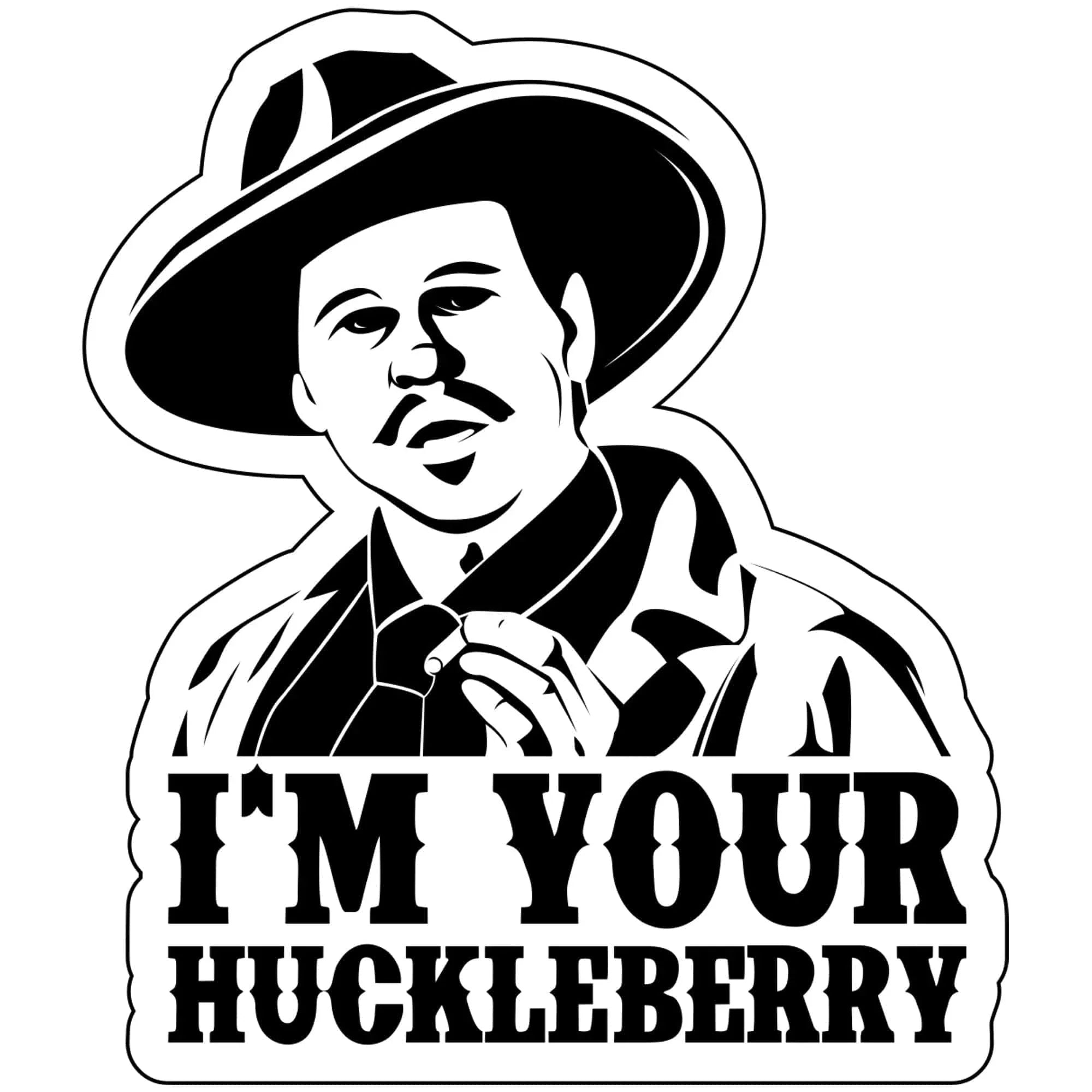 Doc Holliday Sticker Decal - OK Corral I'll Be Your Huckleberry Vinyl Window Decal